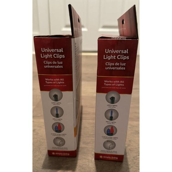 Simple Living Universal Light Clips (Gutters, Shingles & Tile) 100 Clips X 2 NIB - Picture 2 of 4